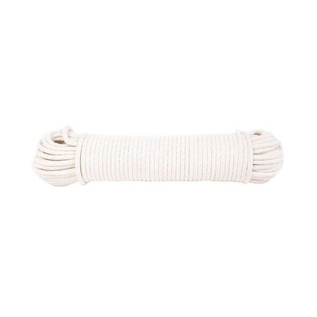KOCH 1/4 in. D X 100 ft. L White Braided Cotton Poly Blend Sash Cord 5600825